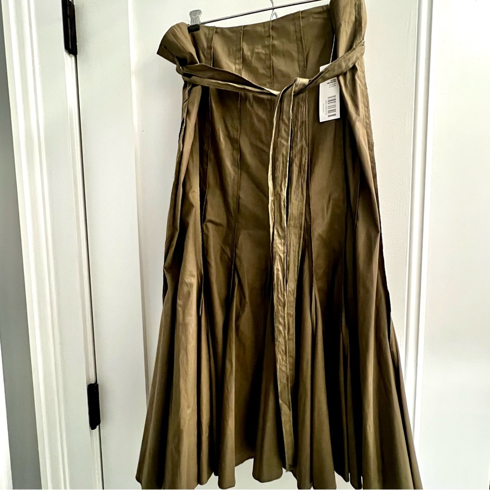 Per Se Olive Midi Skirt Size 16 NWT